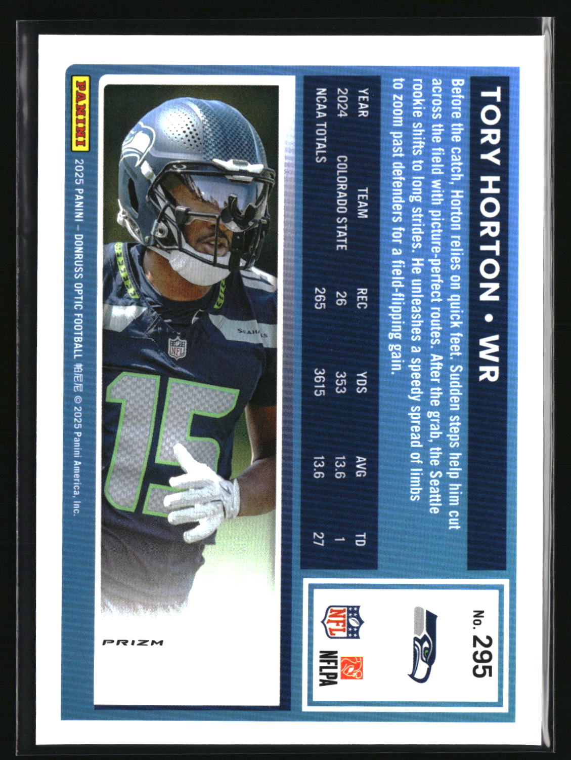 Tory Horton 2025 Donruss Optic Stars #295