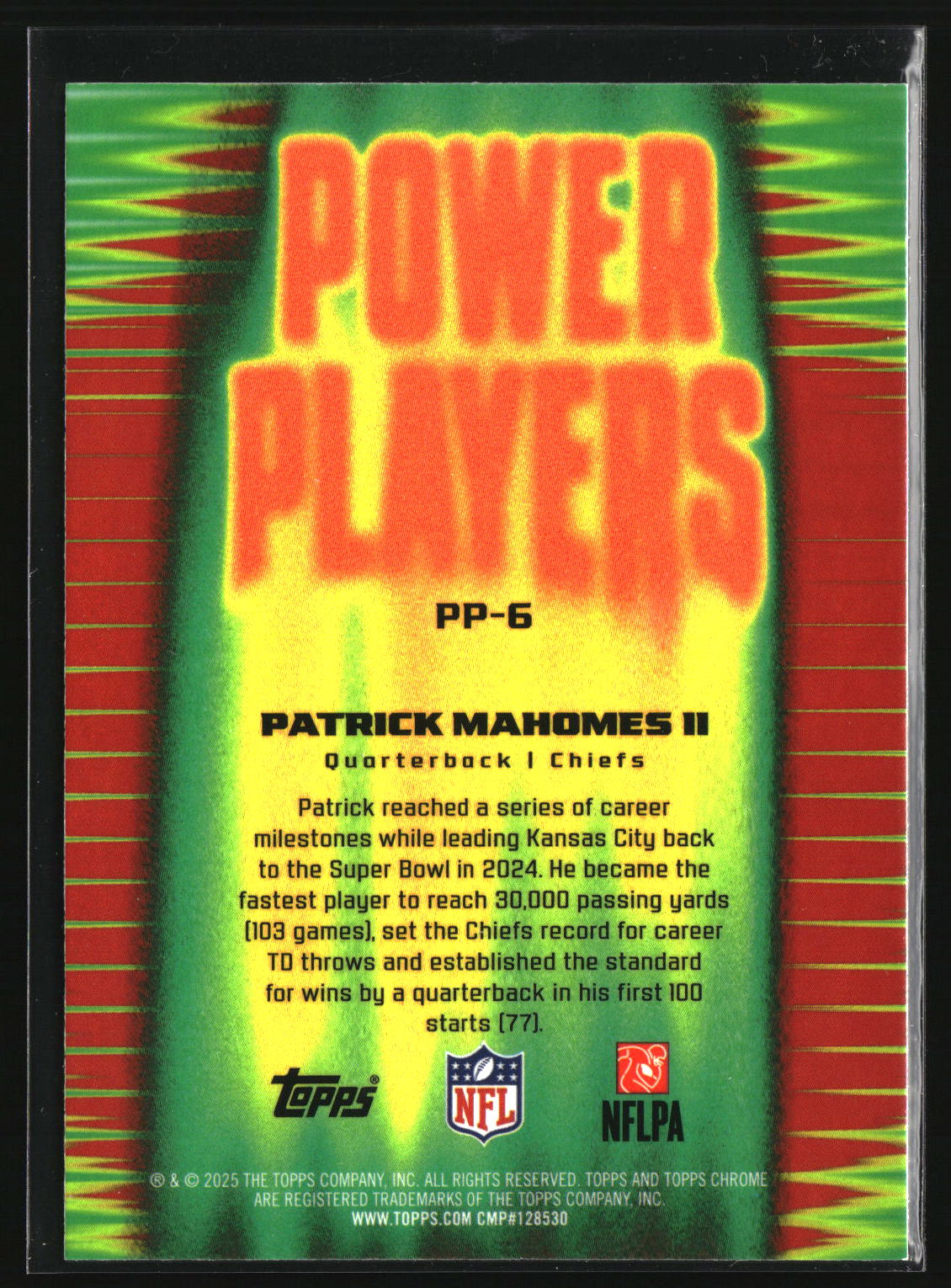 Patrick Mahomes II 2025 Topps Chrome Power Players #PP-6