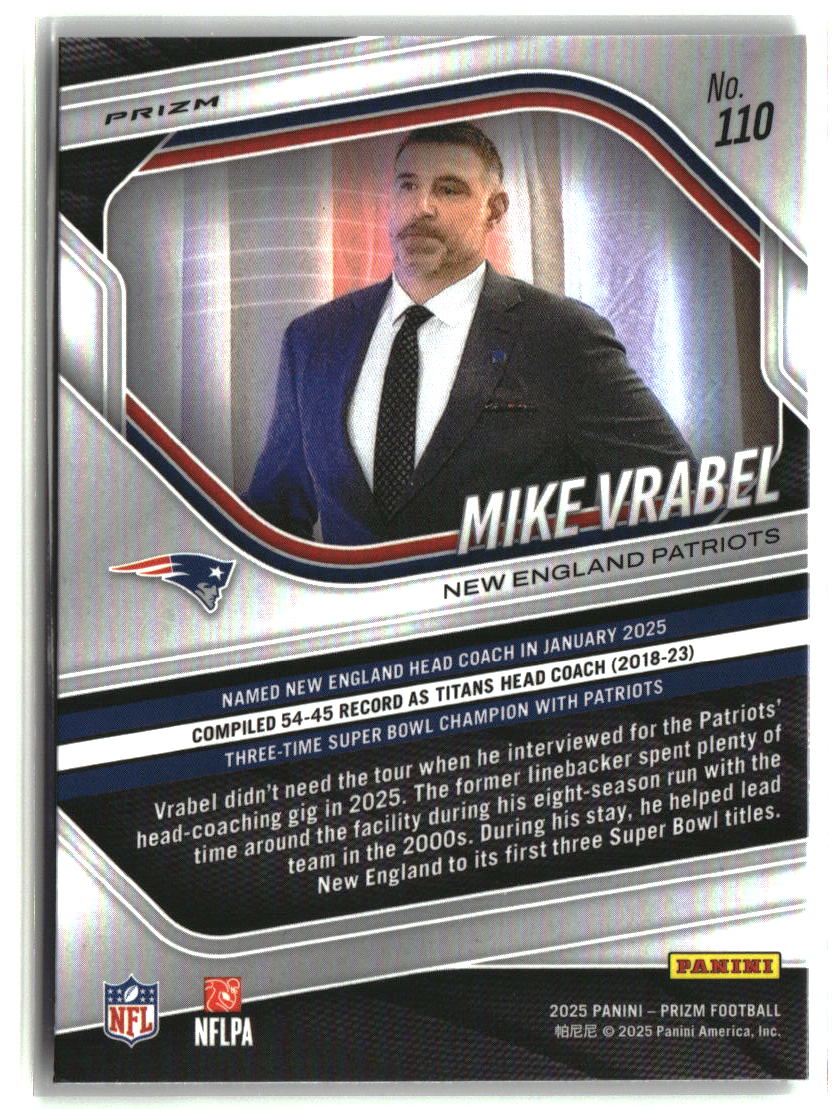 Mike Vrabel 2025 Panini Prizm Lazer #110