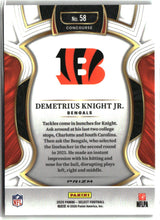 Demetrius Knight Jr. 2025 Panini Select Black and Orange Prizm Shock #58