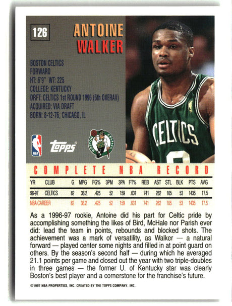 Antoine Walker 1997-98 Topps #126