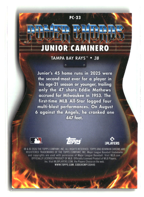 Junior Caminero 2026 Bowman Power Chords #PC-23