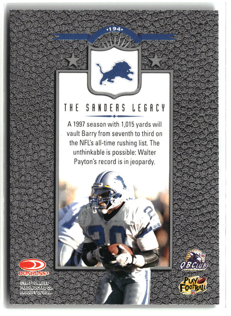 Barry Sanders 1997 Leaf #194