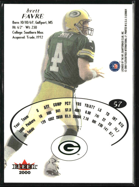 Brett Favre 2000 Fleer E-X #57