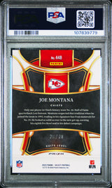 Joe Montana 2023 Panini Select Dragon Scale Prizm #448 26/70 PSA 10