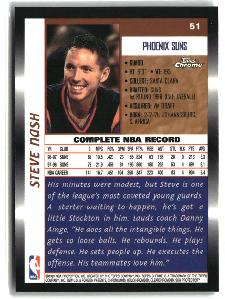 Steve Nash 1998-99 Topps Chrome #51