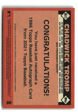 Chadwick Tromp 2021 Topps 1986 Topps Baseball 35th Anniversary Auto #86A-CT