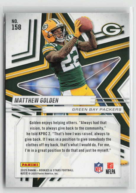 Matthew Golden 2025 Panini Rookies & Stars Red and Blue #158
