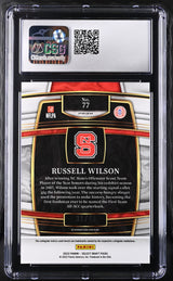 Russell Wilson 2022 Panini Select Draft Picks Orange #77 /49 CGC 9