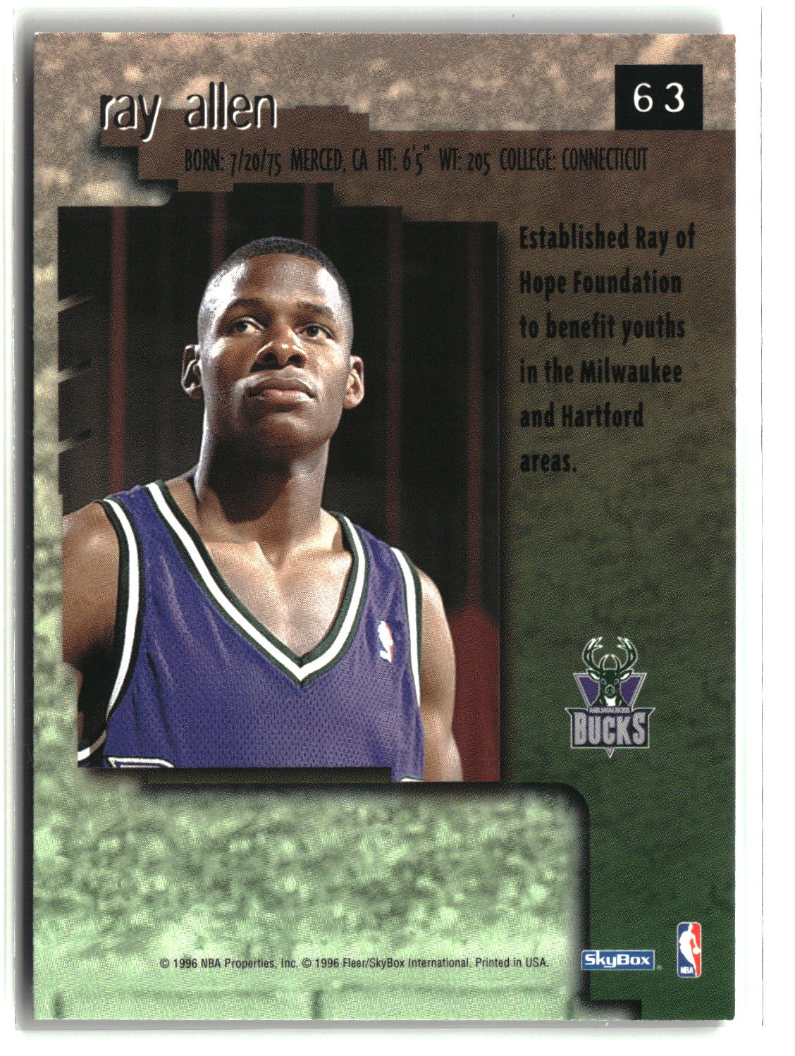 Ray Allen 1996-97 SkyBox Premium #63