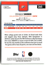 Thomas Sorber 2025-26 Topps Chrome #265