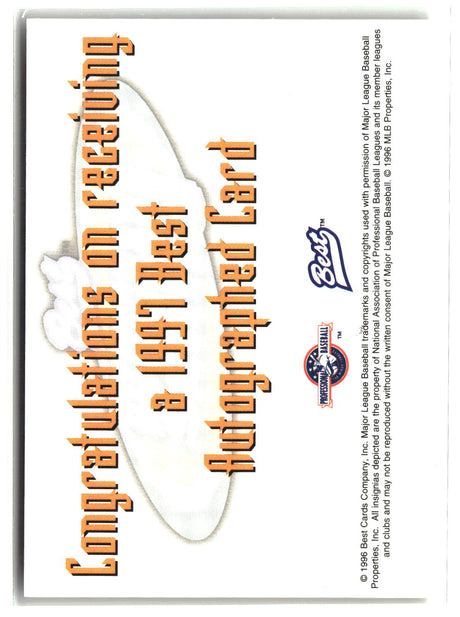 Richard Almanzar 1997 Best Autographs Prospect Series #NNO