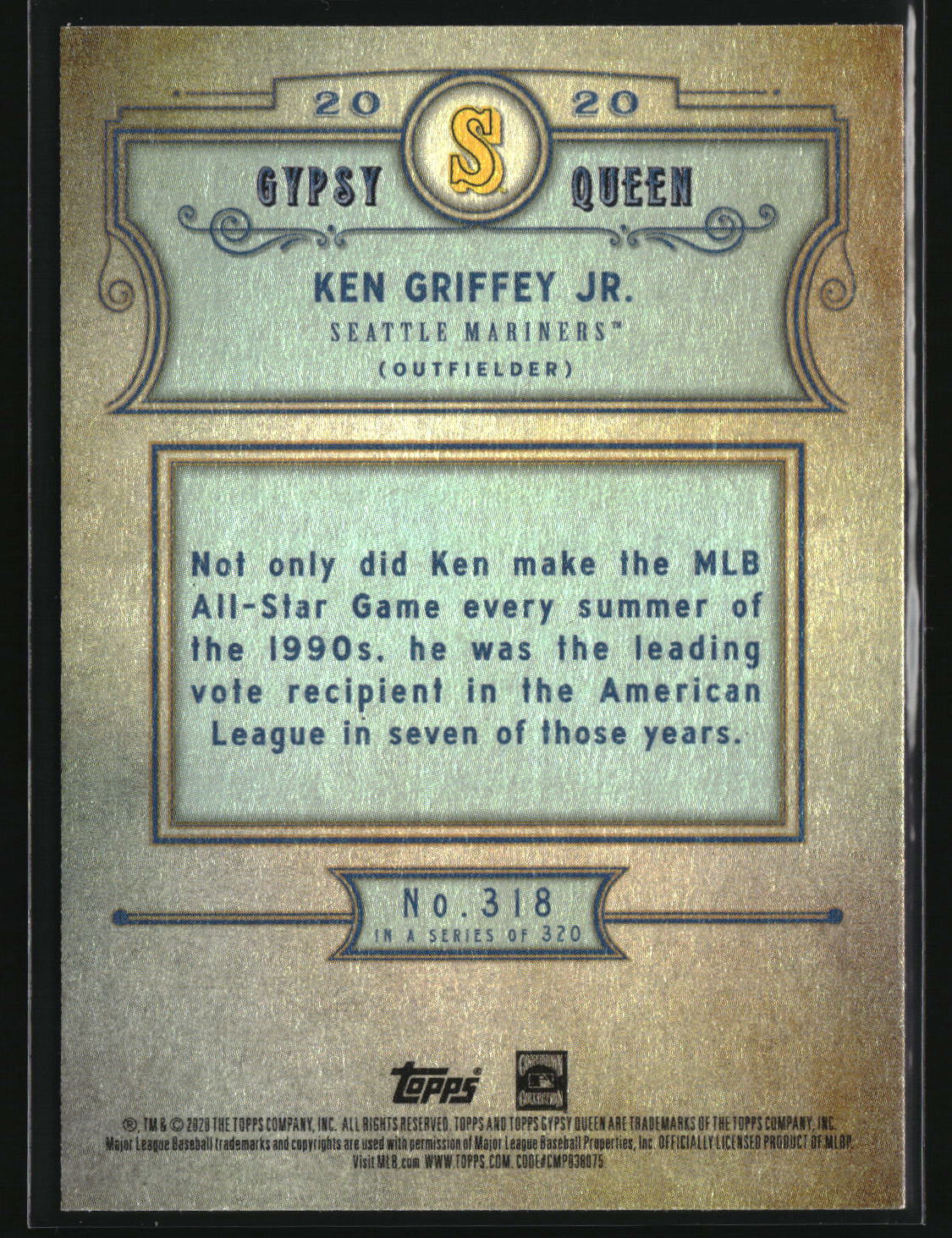 Ken Griffey Jr. 2020 Topps Gypsy Queen #318