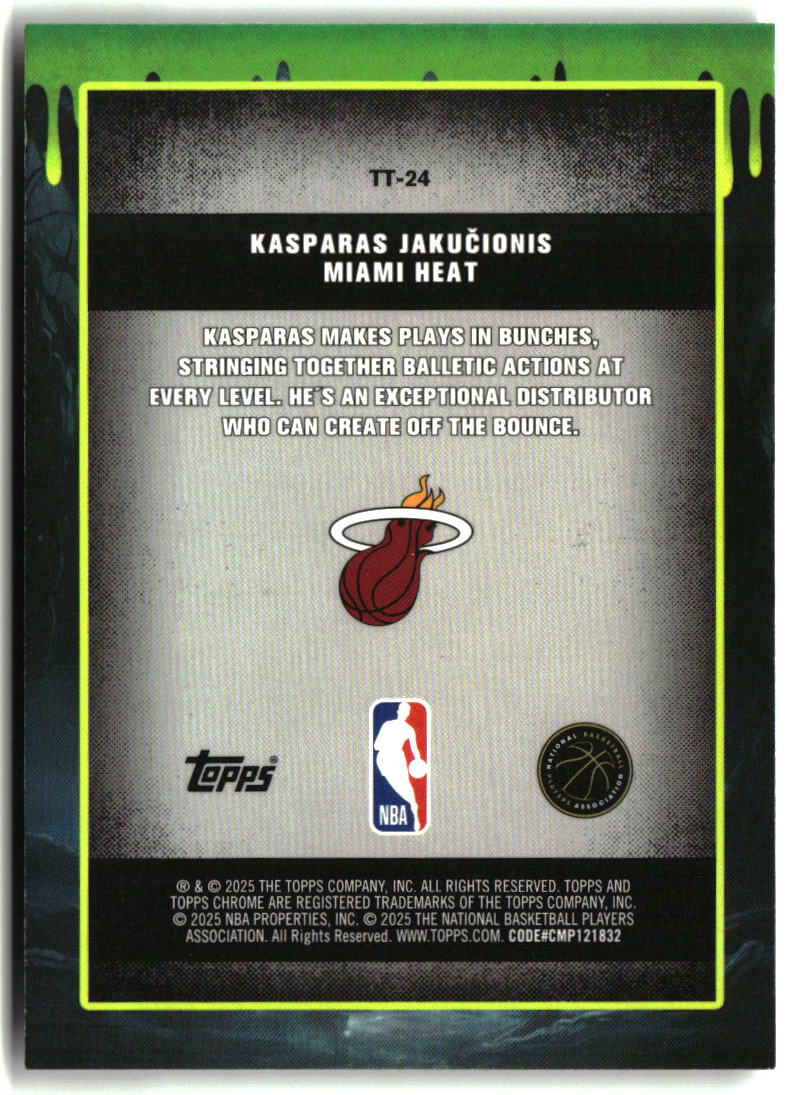 Kasparas Jaku?ionis 2025-26 Topps Chrome Tall Tales #TT-24