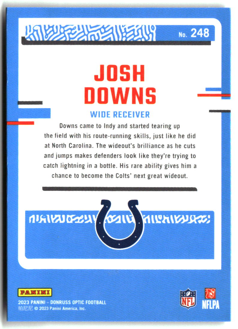 Josh Downs 2023 Donruss Optic #248