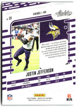 Justin Jefferson 2024 Panini Absolute Blue #69