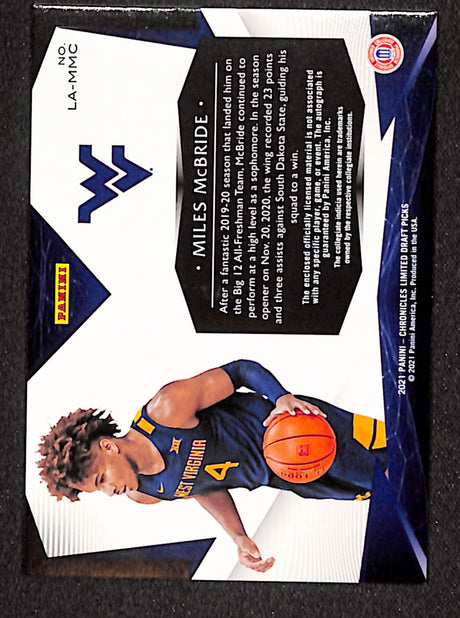 Miles McBride 2021 Chronicles Draft Limited Rookie Jersey Autograph #LA-MMC #/99