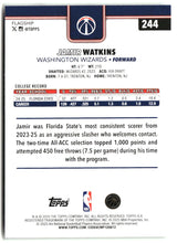 Jamir Watkins 2025-26 Topps #244