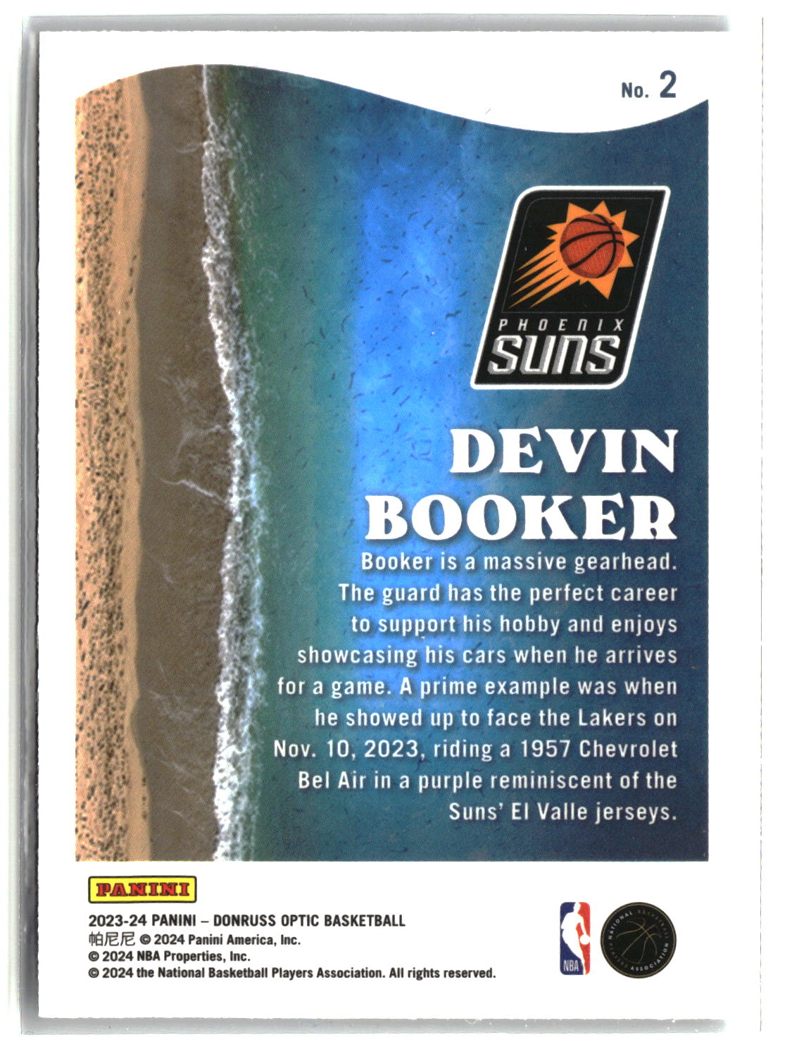Devin Booker 2023-24 Donruss Optic Splash #2
