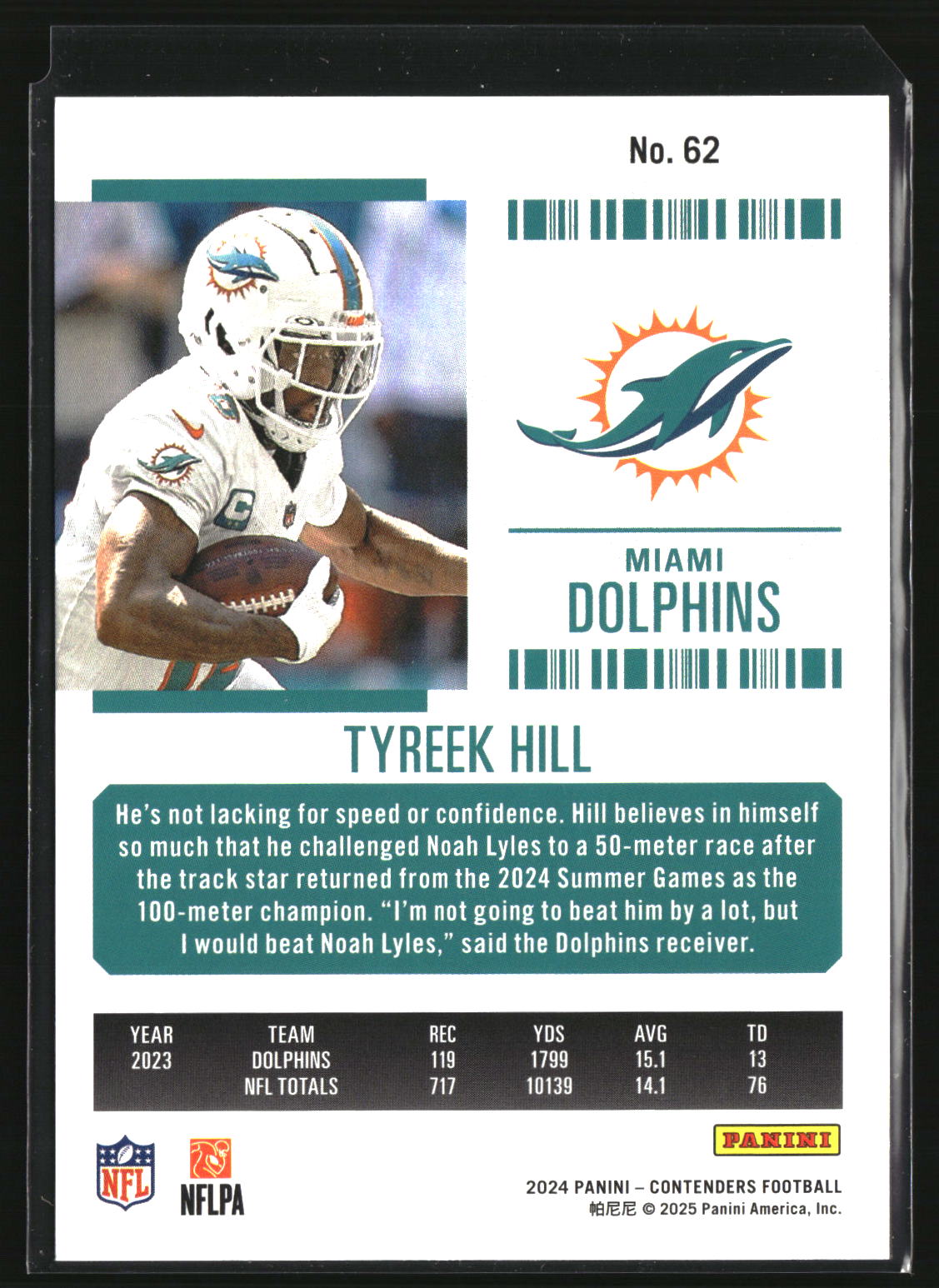 Tyreek Hill 2024 Panini Contenders #62