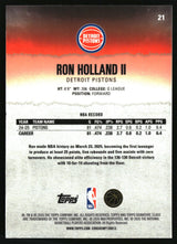 Ron Holland II 2025-26 Topps Signature Class Chrome #21