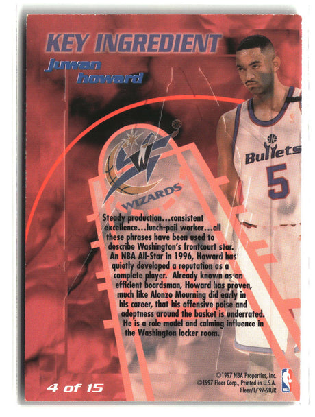 Juwan Howard 1997-98 Fleer Key Ingredient #4