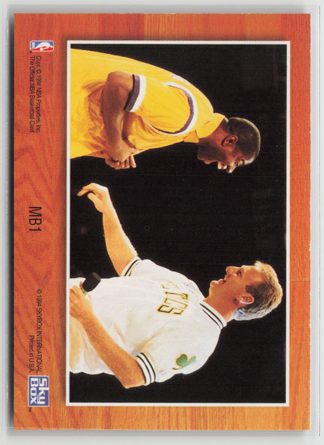 Magic Johnson / Larry Bird 1993-94 Hoops #MB1