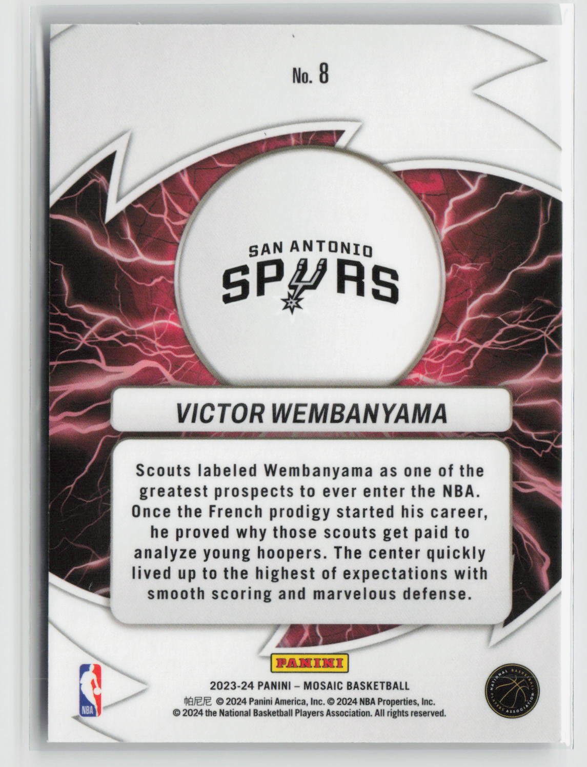Victor Wembanyama 2023-24 Panini Mosaic Thunder Road #8