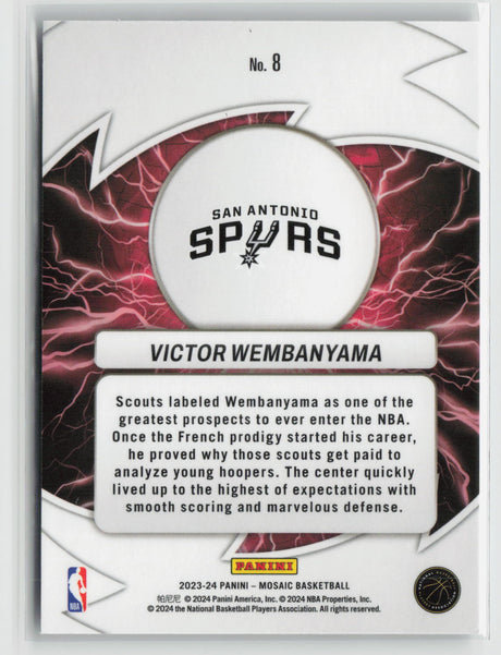 Victor Wembanyama 2023-24 Panini Mosaic Thunder Road #8