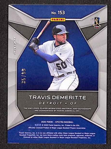 Travis Demeritte 2020 Panini Chronicles Spectra Neon Blue #153 #/99