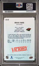 Load image into Gallery viewer, Brock Faber 2024 Upper Deck NHCD Victory Black Rookies #V17 PSA 9
