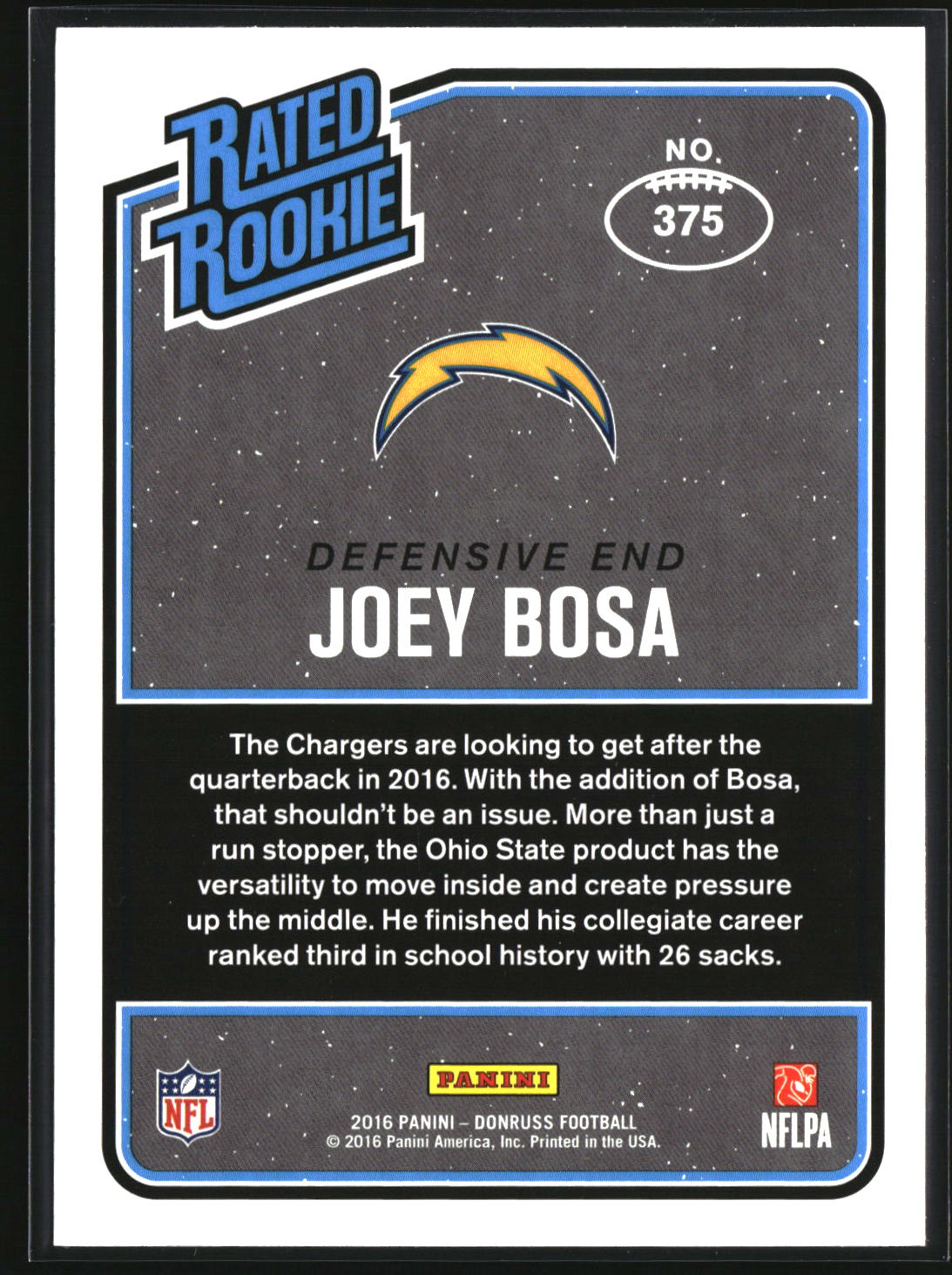 Joey Bosa 2016 Donruss #375