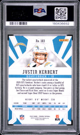 Justin Herbert 2020 Panini Phoenix Fire Burst #103 PSA 10