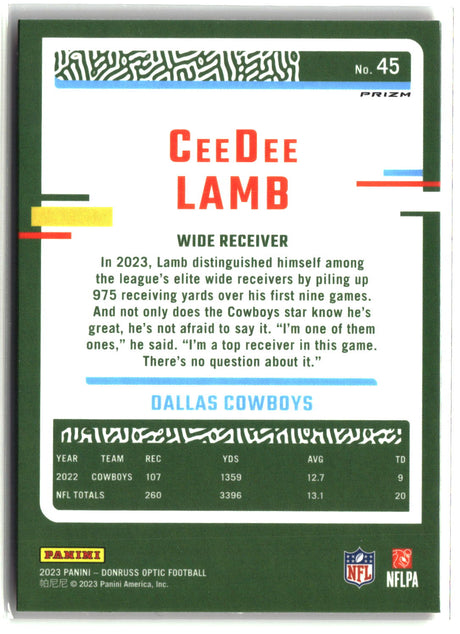 CeeDee Lamb 2023 Donruss Optic Red #45