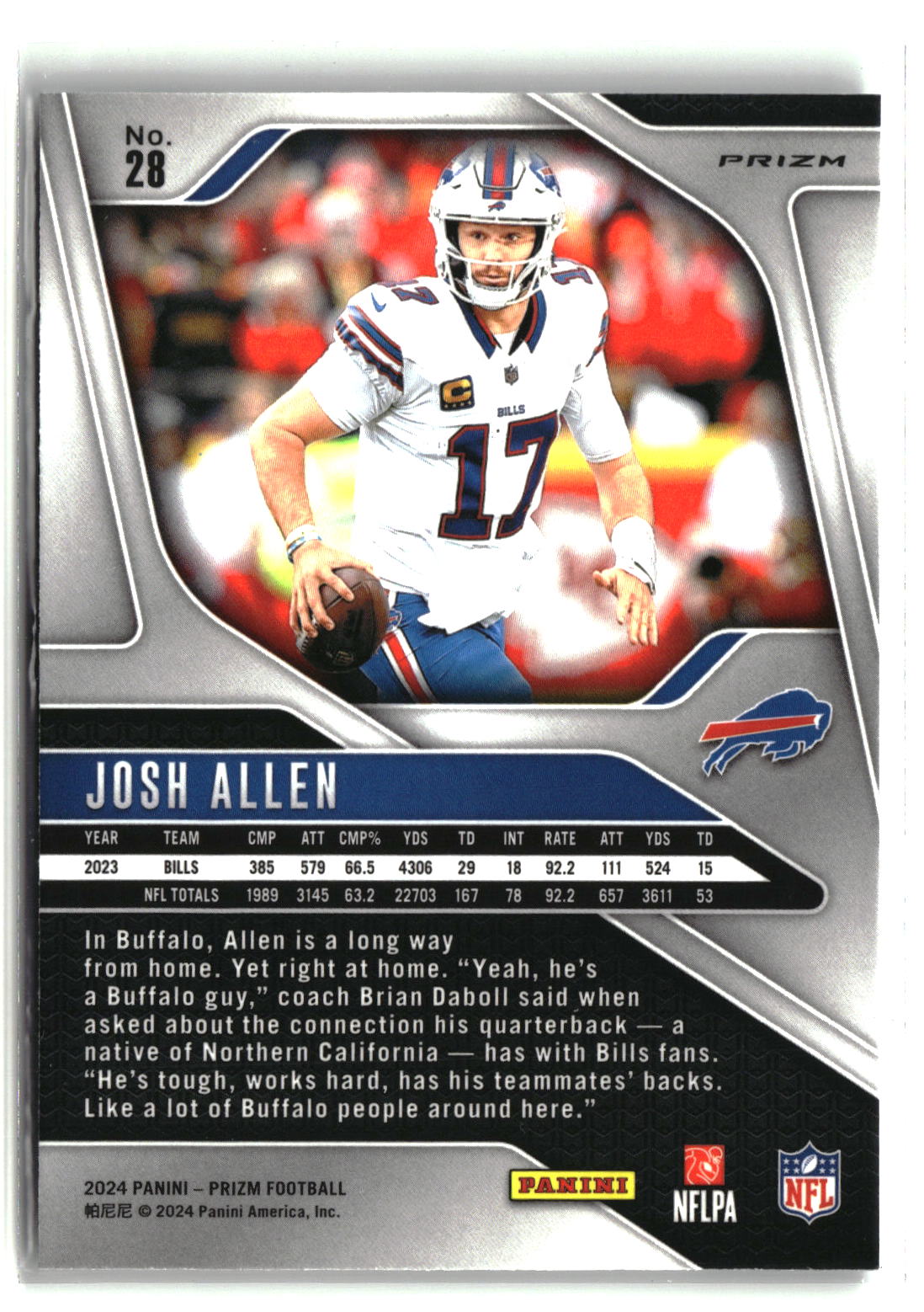 Josh Allen 2024 Panini Prizm Silver #28