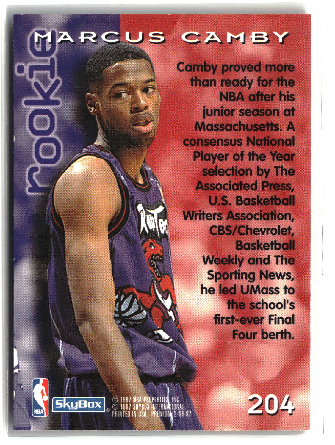 Marcus Camby 1996-97 SkyBox Premium #204