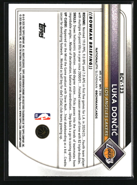 Luka Donc?i? 2025-26 Bowman Chrome Reptilian Refractors #BCV-123