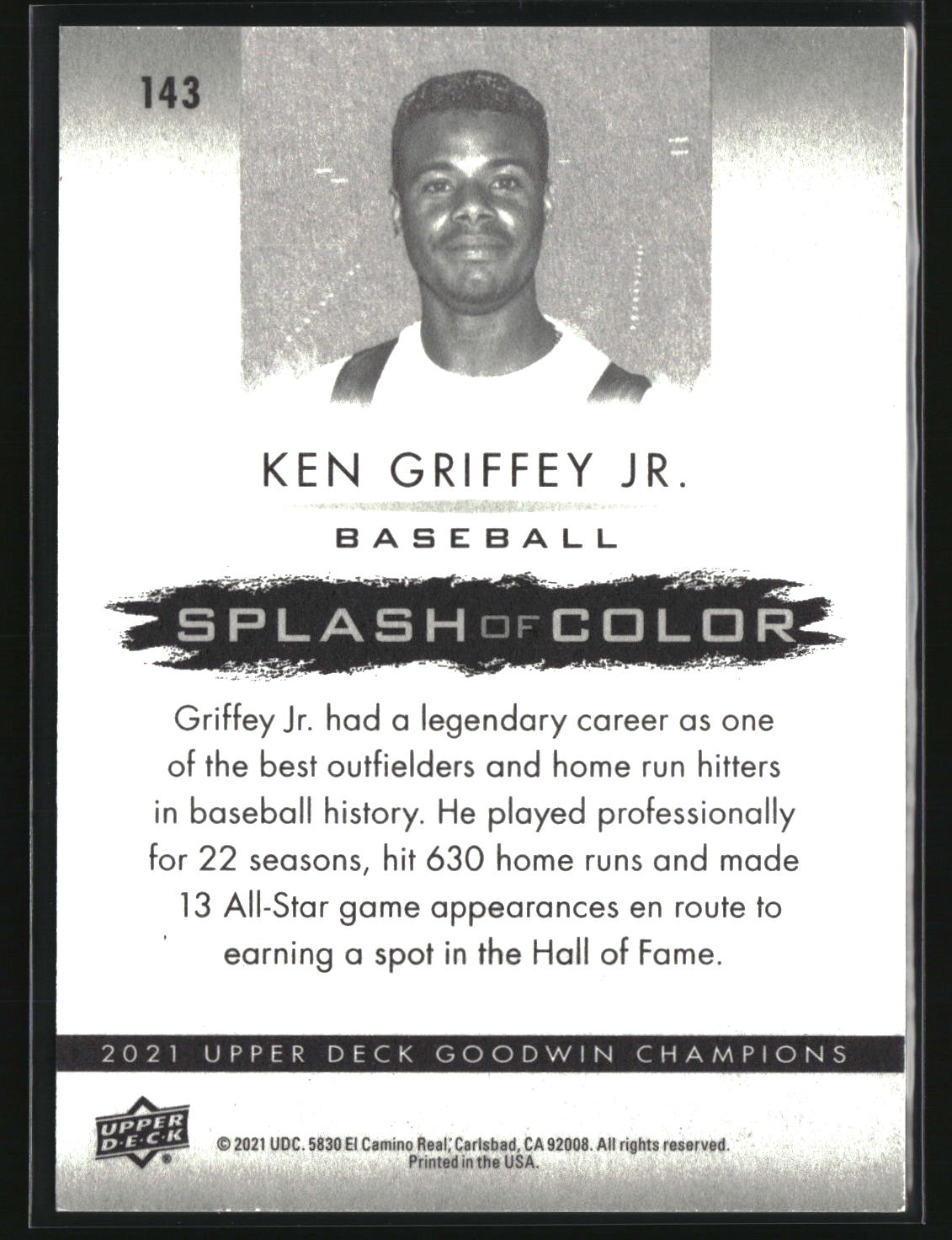 Ken Griffey Jr. 2021 Upper Deck Goodwin Champions #143