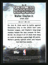 Walter Clayton Jr. 2025-26 Bowman Greatness Loading #GL-18