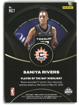 Saniya Rivers 2025 Panini WNBA Player of the Day Rookies Orange #RC7 #/199