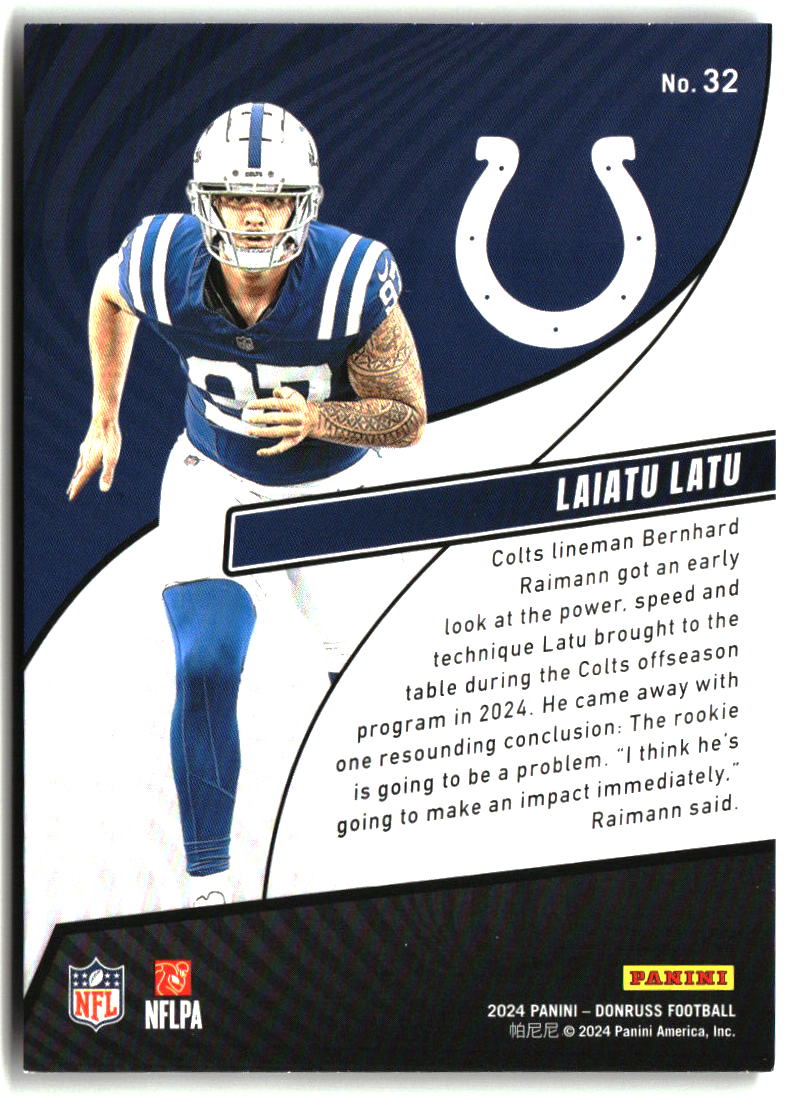 Laiatu Latu 2024 Donruss Rookie Revolution #32