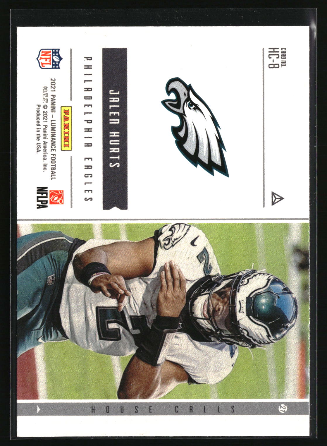 Jalen Hurts 2021 Panini Luminance House Calls #HC-8