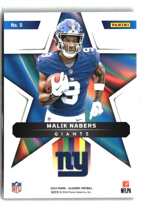 Malik Nabers 2024 Panini Illusions Shining Stars #5
