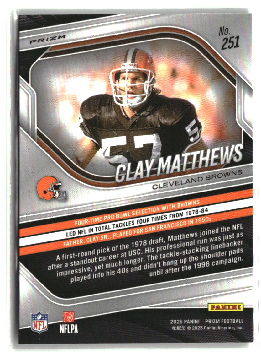 Clay Matthews Jr. 2025 Panini Prizm Lazer #251
