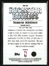 Kasparas Jakucionis 2025-26 Bowman Rockstar Rookies Refractor #RR-20