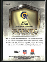 Kurt Warner 2025 Topps Chrome Legends of the Gridiron #LOG-1