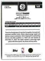 Nolan Traore 2025-26 Topps Chrome Update #169