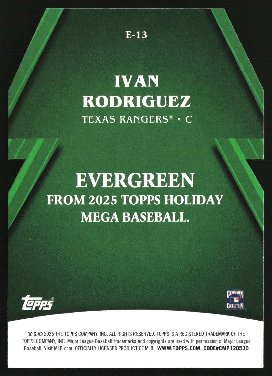 Ivan Rodriguez 2025 Topps Holiday Evergreen #E-13