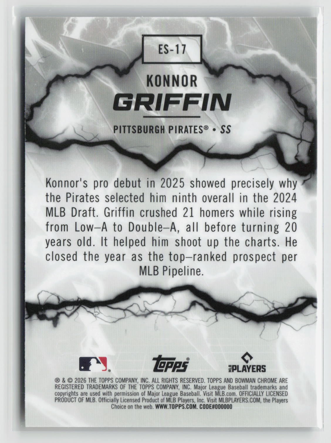 Konnor Griffin 2026 Bowman Electric Sluggers #ES-17