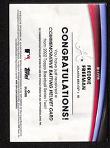 Freddie Freeman 2022 Topps Batting Helmet Commemorative Relic #BH-FFR
